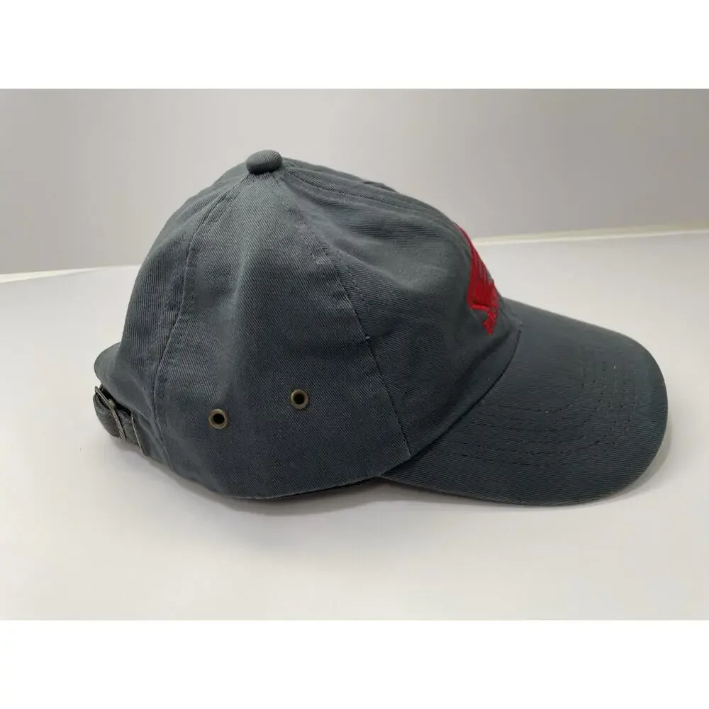 Honda Hat Baseball Cap Gray Red Embroidered Logo Motorcycle Racing